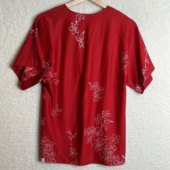 Vintage Retro Nani of Hawaii Womens Shirt Top Floral Tori Richards Red S SMALL - Picture 6 of 6